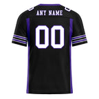 Custom Black Yellow Striped Sleeves Personalized Authentic Football Jersey FBJ02-D06061