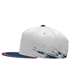 Custom White Blue Red New England Hat Sport Design Cap Stitched Adjustable Personalized PR067B-D020261-26