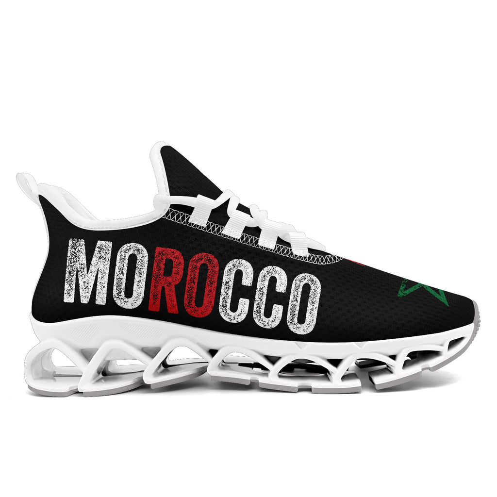 Custom Morocco 2026 World Cup Sneakers DIY Country Flag Running Shoes Lightweight Sport Shoes Gift for Football Fans Personalized Team Name and Logo FN003XD-F009086-1