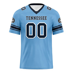 Custom Bule Tennessee Personalized Authentic Football Jersey FBJ02-D020256-17