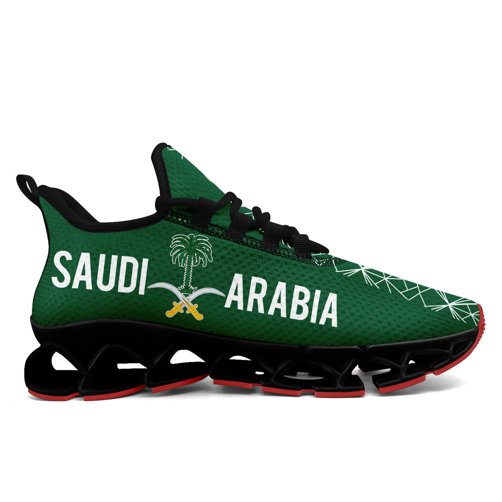 Custom Saudi Arabia 2026 World Cup Sneakers DIY Country Flag Running Shoes Lightweight Sport Shoes Gift for Football Fans Personalized Team Name and Logo FN003XD-F009100-3
