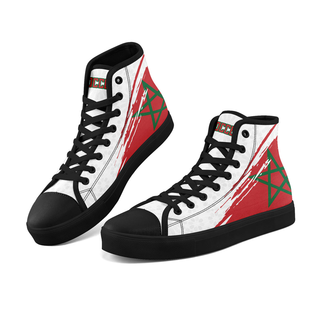 Custom Morocco 2026 World Cup Sneakers DIY Country Flag Running Shoes Lightweight Sport Shoes Gift for Football Fans Personalized Team Name and Logo FN024-F009090-5