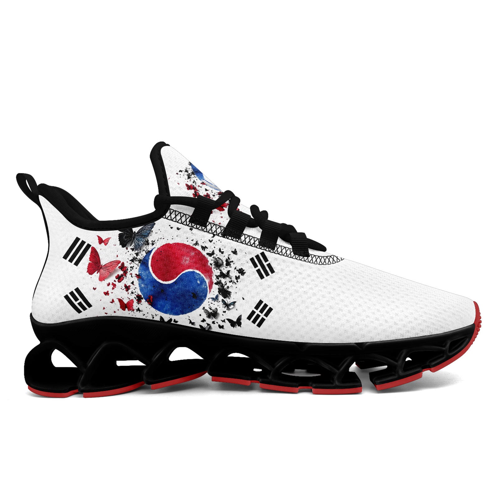 Custom South Korea 2026 World Cup Sneakers DIY Country Flag Running Shoes Lightweight Sport Shoes Gift for Football Fans Personalized Team Name and Logo FN003XD-F009063-4