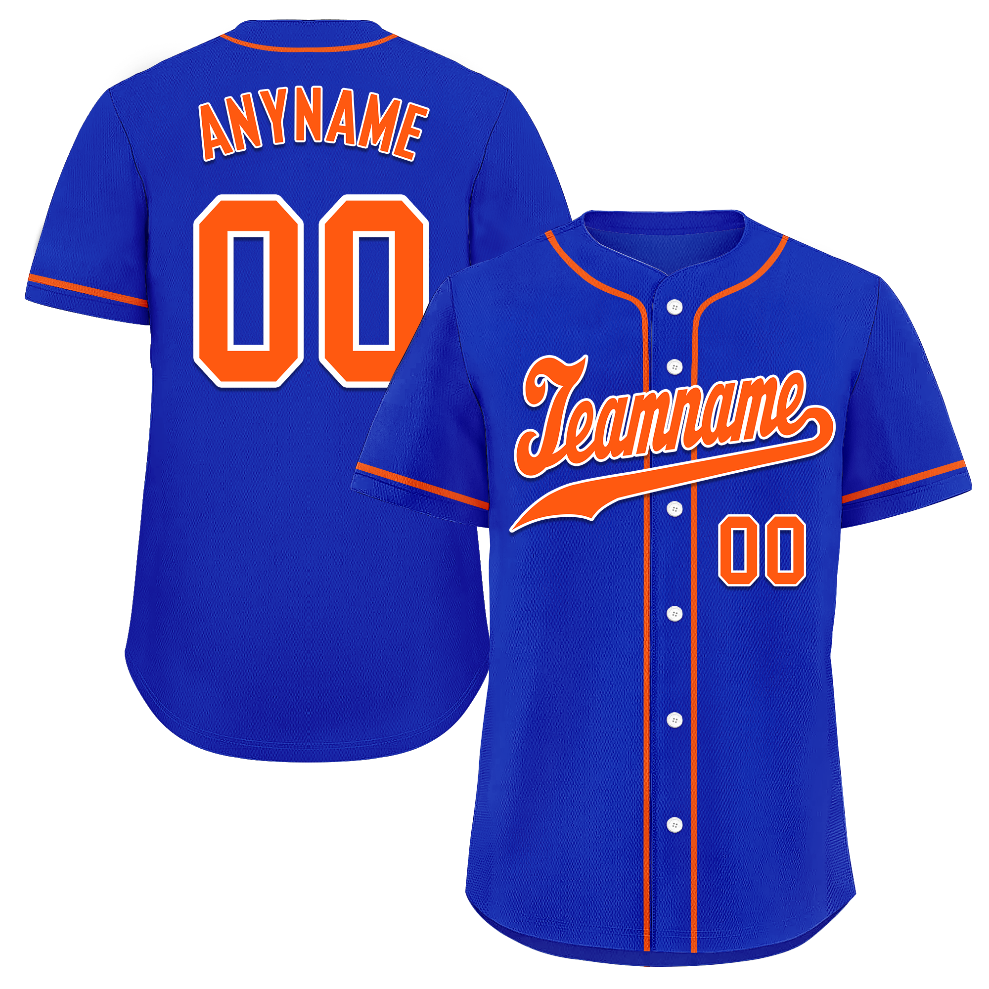 Custom Blue Classic Style Orange Personalized Authentic Baseball Jersey BSBJ01-bd0fac7