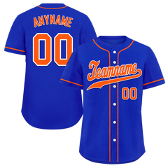 Custom Blue Classic Style Orange Personalized Authentic Baseball Jersey BSBJ01-bd0fac7