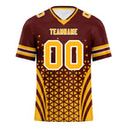 Custom Deep Red White Washington Football Jersey and Sports Shoes Combo Offer Personalized Combo ZH-D023031-31