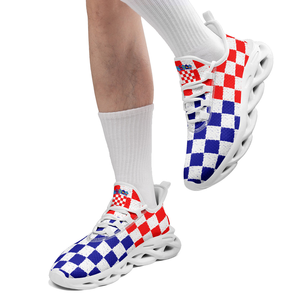 Custom Croatia 2026 World Cup Sneakers DIY Country Flag Running Shoes Lightweight Sport Shoes Gift for Football Fans Personalized Team Name and Logo FN003-F009104-1
