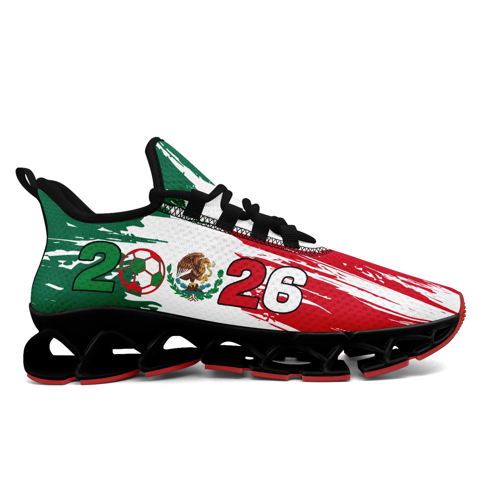 Custom 2026 World Cup Mexico Sneakers DIY Country Flag Running Shoes Lightweight Sport Shoes Gift for Football Fans Personalized Team Name and Logo FN003XD-F023050-1