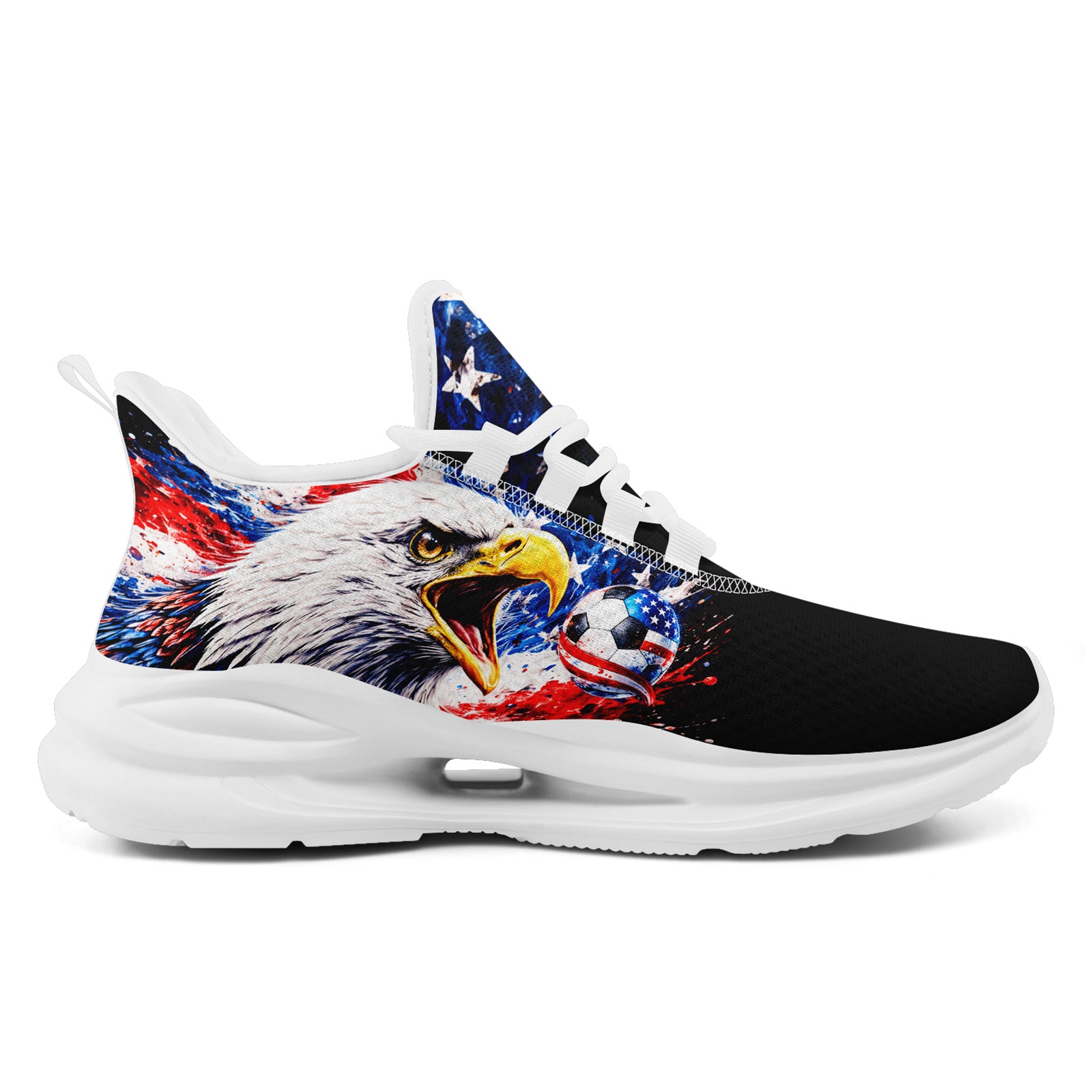 Custom United States 2026 World Cup Sneakers DIY Country Flag Running Shoes Lightweight Sport Shoes Gift for Football Fans Personalized Team Name and Logo FN079-F018033-3