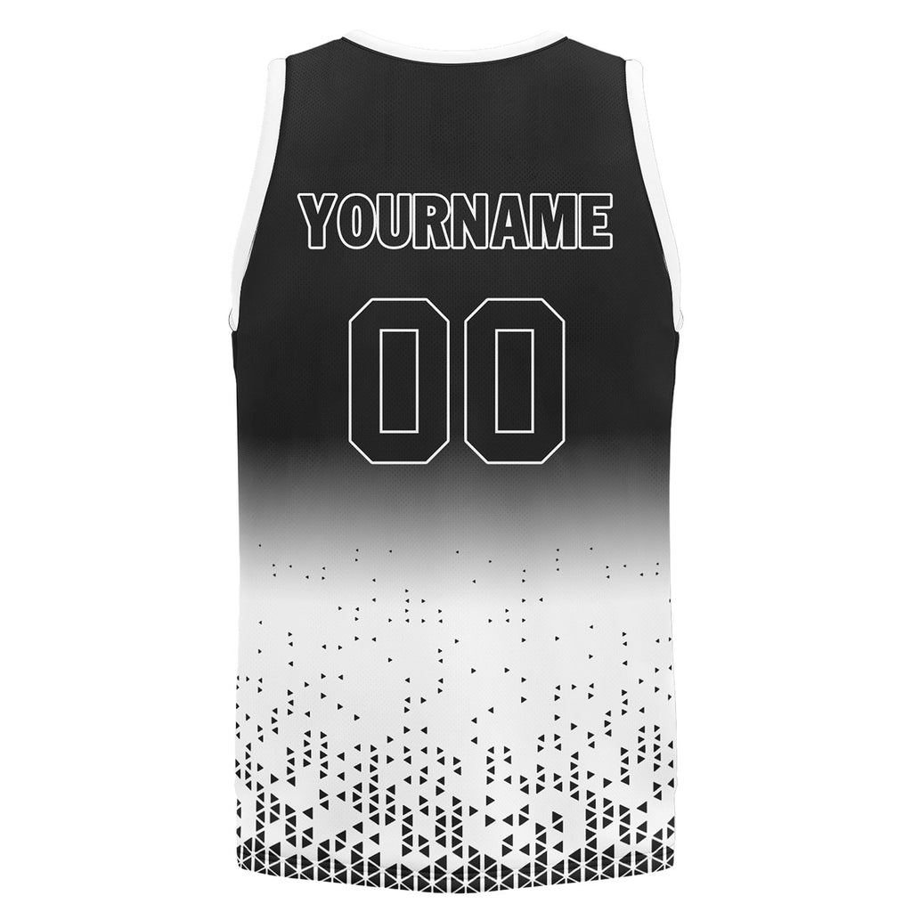Custom Black White Fade Fashion Sports Uniform Basketball Jersey BBJ01-D020102-2