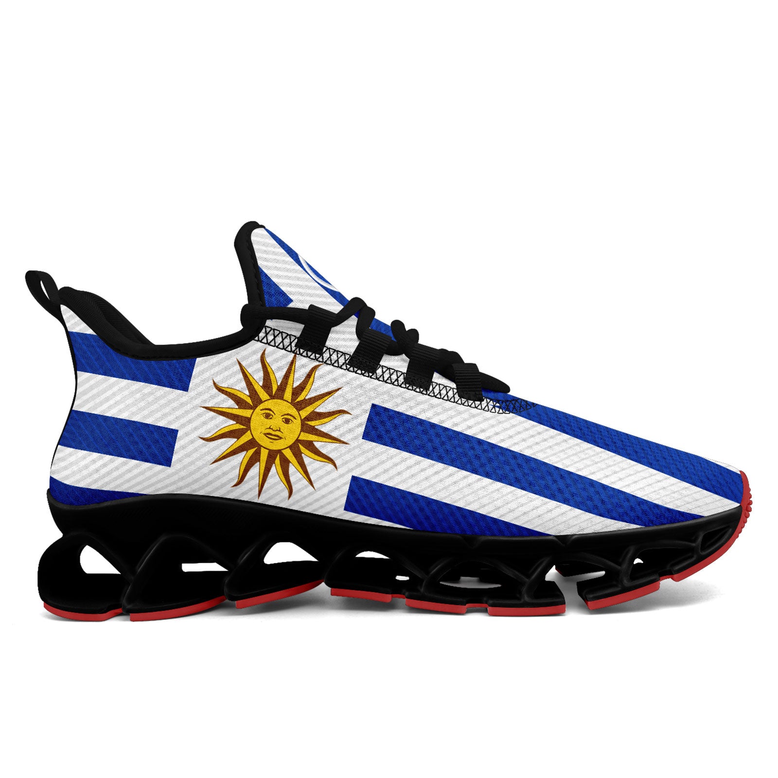 Custom Uruguay 2026 World Cup Sneakers DIY Country Flag Running Shoes Lightweight Sport Shoes Gift for Football Fans Personalized Team Name and Logo FN003XD-F009085-4
