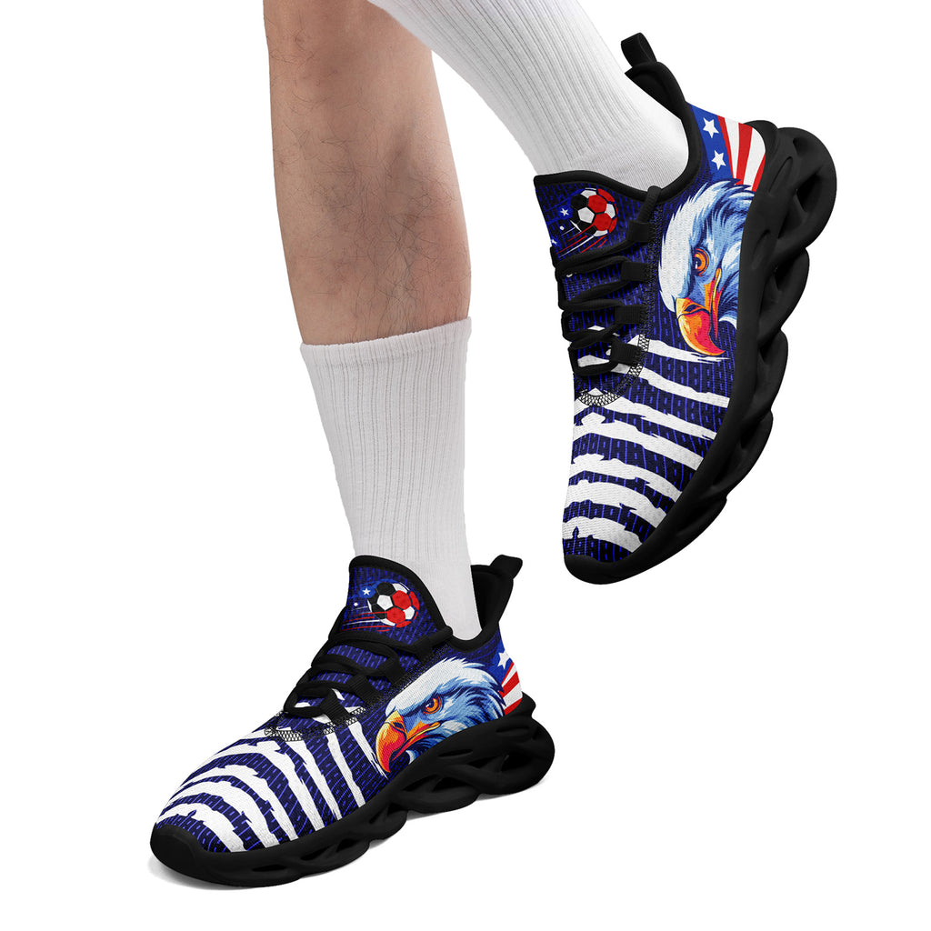Custom United States 2026 World Cup Sneakers DIY Country Flag Running Shoes Lightweight Sport Shoes Gift for Football Fans Personalized Team Name and Logo FN003-F018032-1