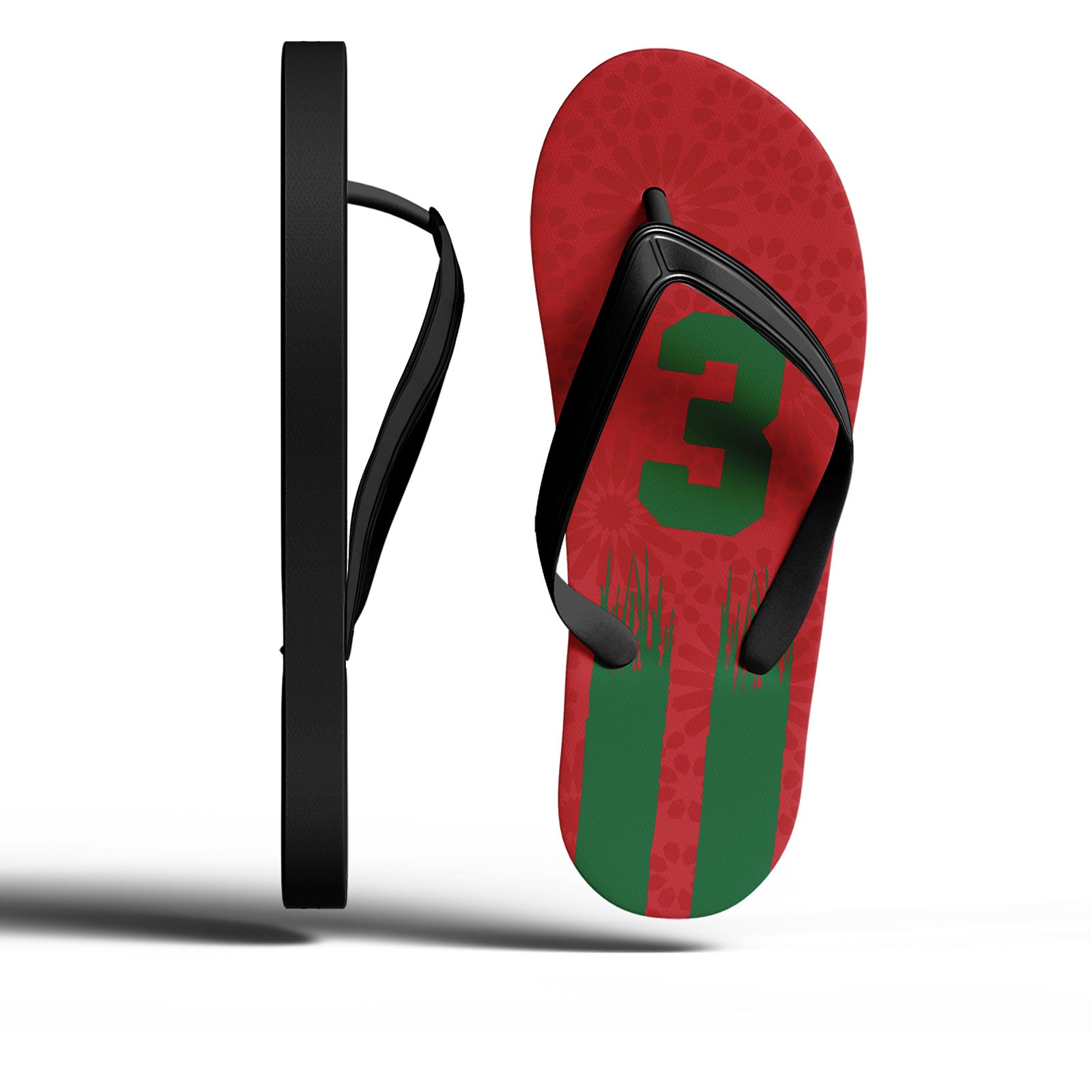 Custom Morocco 2026 World Cup Sneakers DIY Country Flag Running Shoes Lightweight Sport Shoes Gift for Football Fans Personalized Team Name and Logo FN058-F009124-2