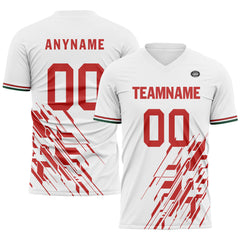 Custom White Red Soccer Sets Jersey Personalized SCJ101-D28035