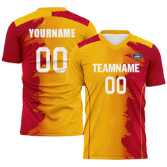 Custom Red Yellow Soccer Sets Jersey Personalized SCJ101-D020210-3