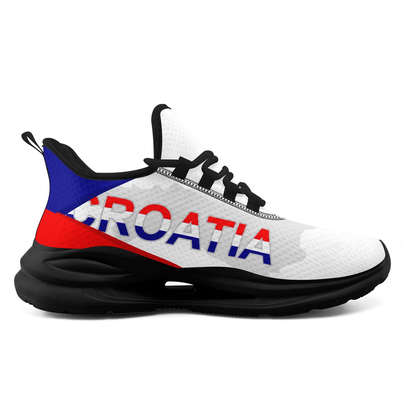 Custom Croatia 2026 World Cup Sneakers DIY Country Flag Running Shoes Lightweight Sport Shoes Gift for Football Fans Personalized Team Name and Logo FN079-F009105-1