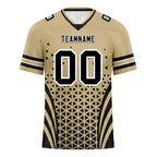 Custom Beige Black Louisiana Personalized Authentic Football Jersey FBJ02-D023033-19