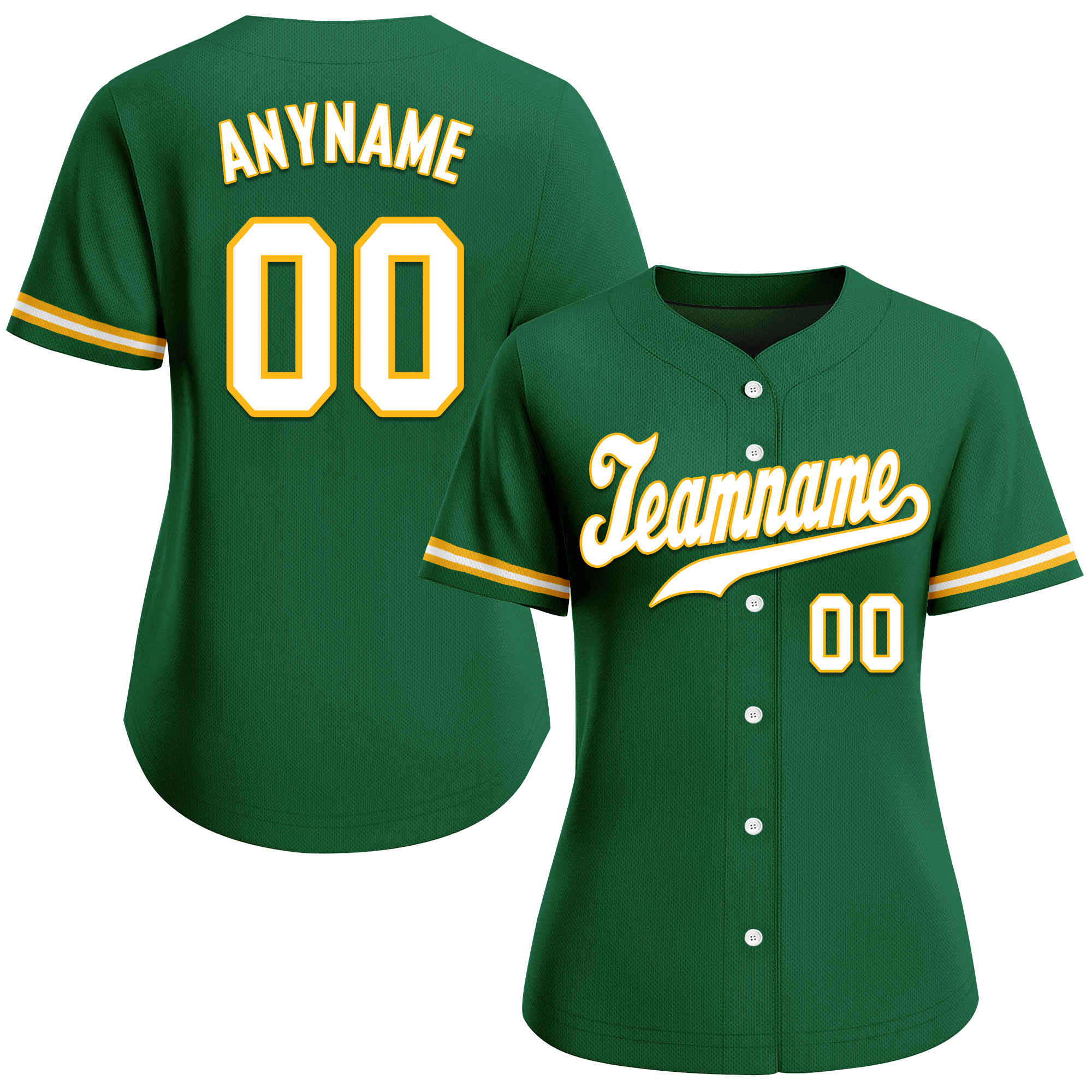 Custom Green Classic Style White Personalized Authentic Baseball Jersey BSBJ01-bd0fab9