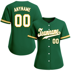 Custom Green Classic Style White Personalized Authentic Baseball Jersey BSBJ01-bd0fab9