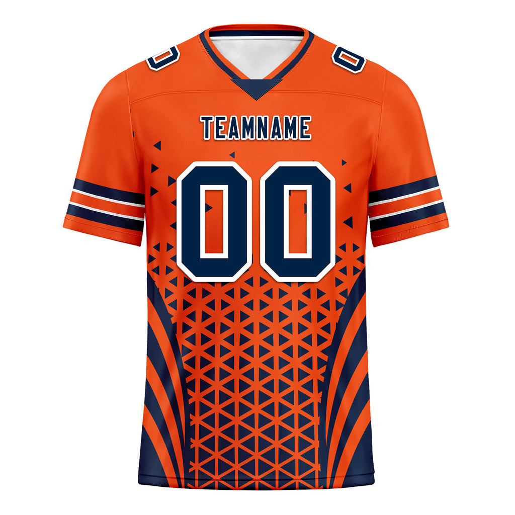 Custom Orange White Colorado Personalized Authentic Football Jersey FBJ02-D023033-10