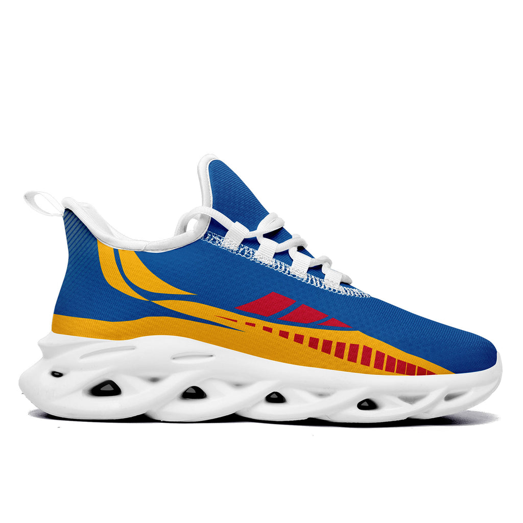 Custom Blue Yellow Pittsburgh Maxsoul Shoes Personalized Sneaker FN003-D020325-30