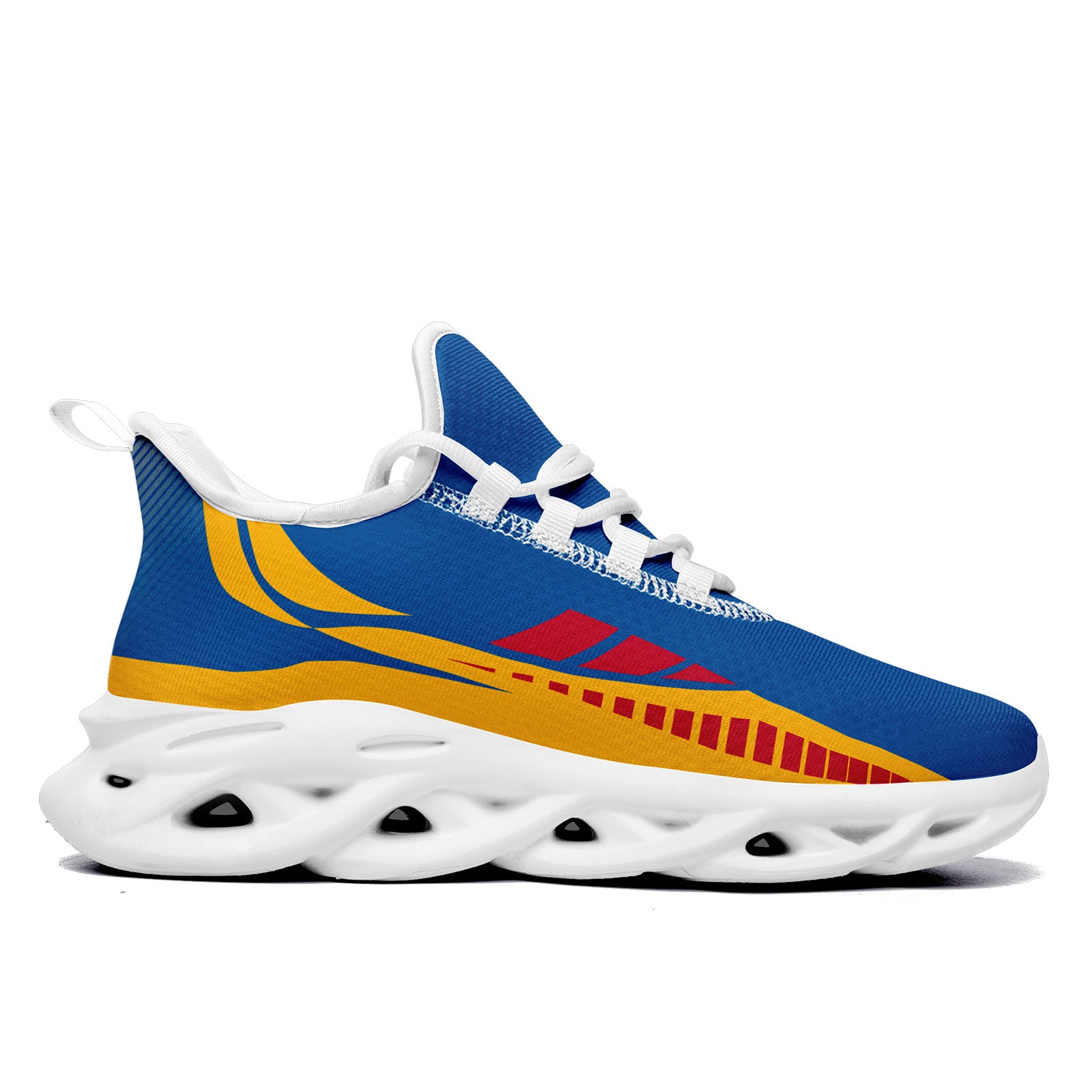 Custom Blue Yellow Pittsburgh Maxsoul Shoes Personalized Sneaker FN003-D020325-30