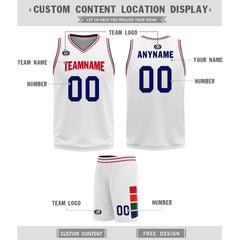 Custom White Red Black Philadelphia City Edition Personalized Reversible Basketball Set Sports Basketball Jersey BBJ01R-D0610-23