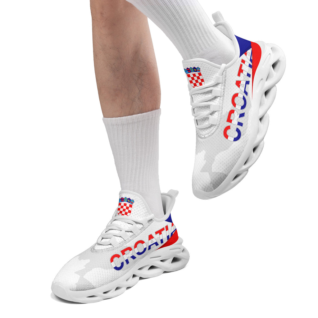 Custom Croatia 2026 World Cup Sneakers DIY Country Flag Running Shoes Lightweight Sport Shoes Gift for Football Fans Personalized Team Name and Logo FN003-F009104-5