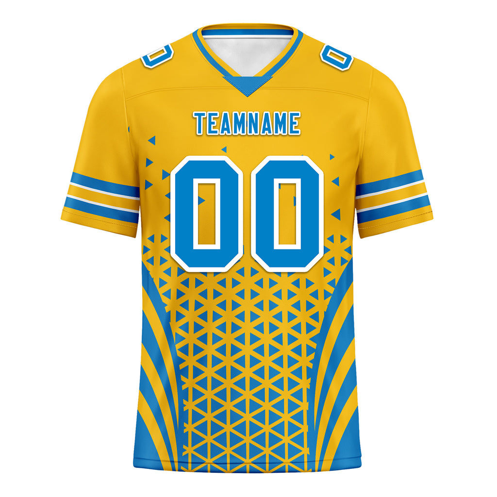 Custom Blue White California Personalized Authentic Football Jersey FBJ02-D023033-22
