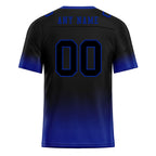 Custom Black Blue Fade Fashion Personalized Authentic Football Jersey FBJ02-D06085