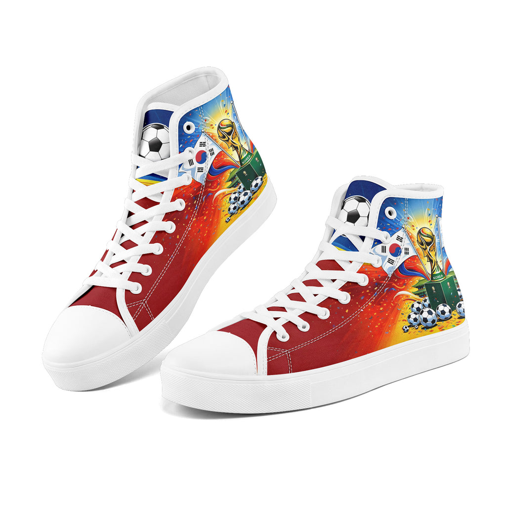 Custom South Korea 2026 World Cup Sneakers DIY Country Flag Running Shoes Lightweight Sport Shoes Gift for Football Fans Personalized Team Name and Logo FN024-F009070-4