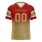 Custom Red Yellow San Francisco Football Jersey and Hat Combo Offer Personalized Combo ZH-D020326-25
