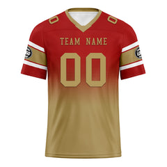 Custom Red Yellow San Francisco Football Jersey and Hat Combo Offer Personalized Combo ZH-D020326-25