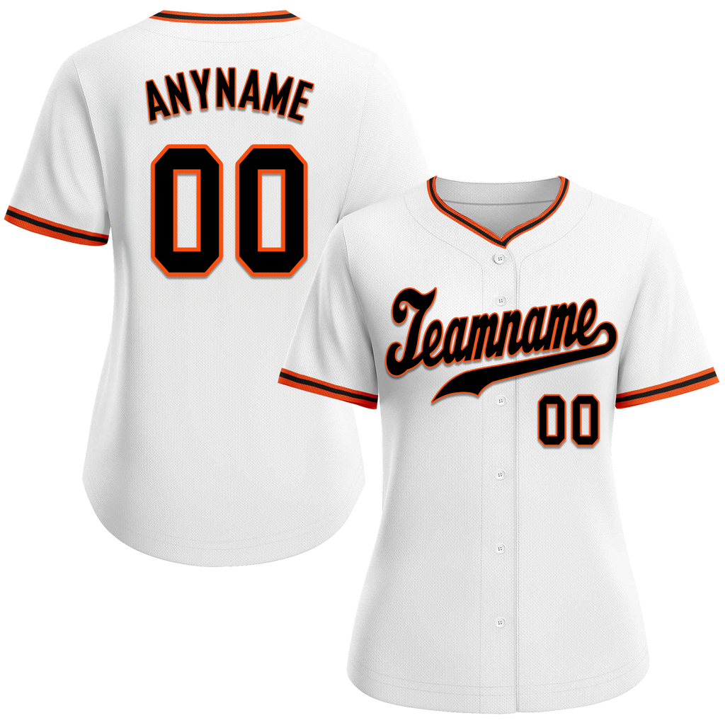 Custom White Classic Style Black Personalized Authentic Baseball Jersey BSBJ01-bd0fae8