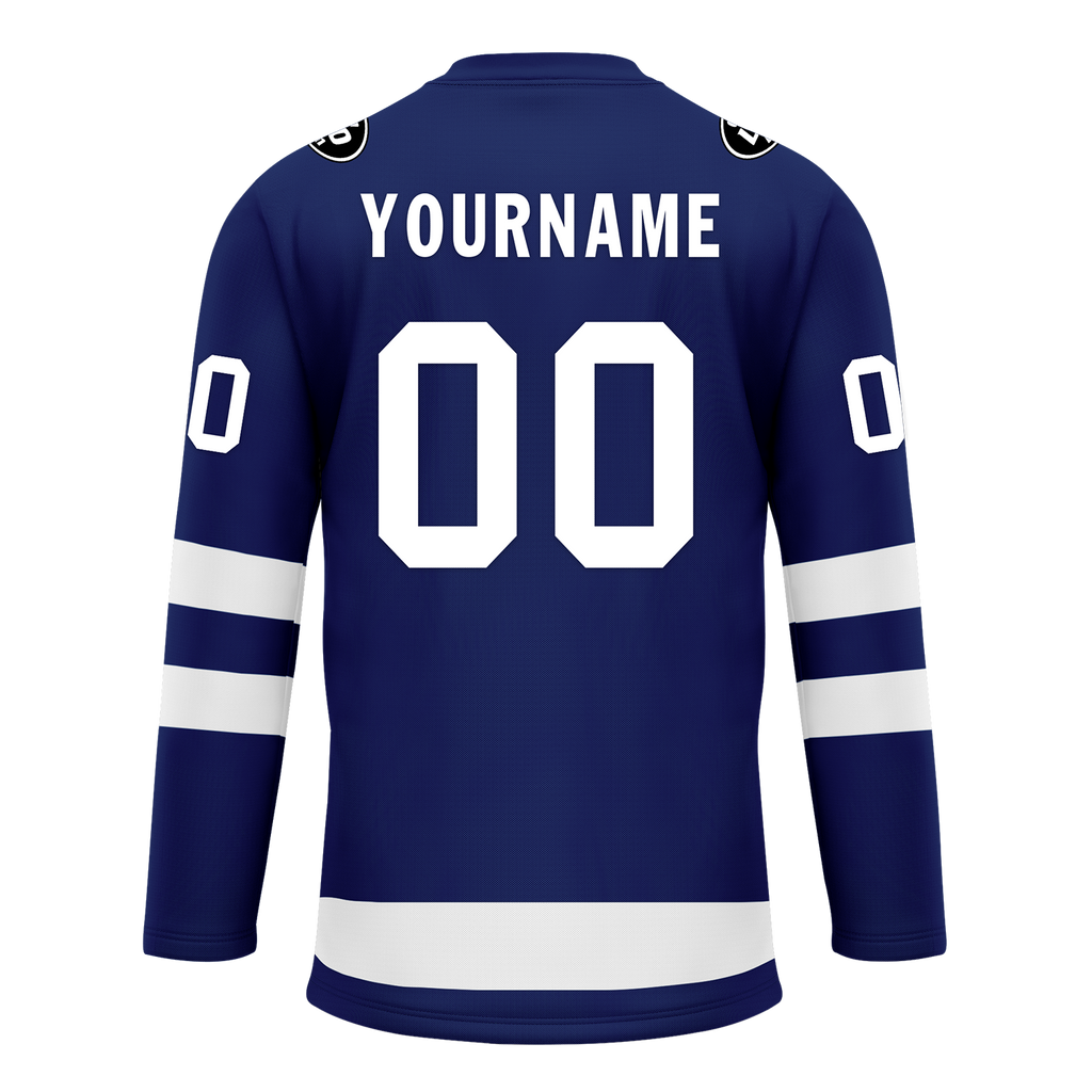 Custom Blue White Personalized Hockey Jersey HCKJ01-D0a70bc
