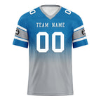 Custom Blue Gray Detroit Football Jersey and Hat Combo Offer Personalized Combo ZH-D020326-11