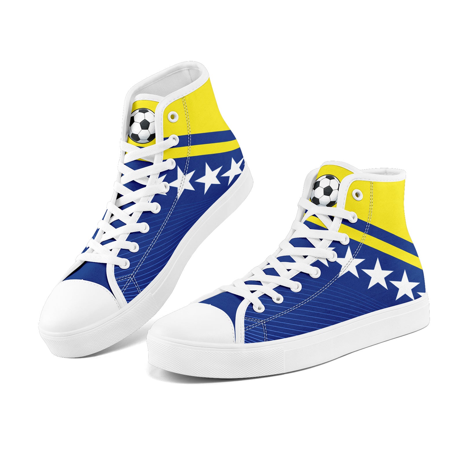 Custom Curaçao 2026 World Cup Sneakers DIY Country Flag Running Shoes Lightweight Sport Shoes Gift for Football Fans Personalized Team Name and Logo FN024-F009098-5