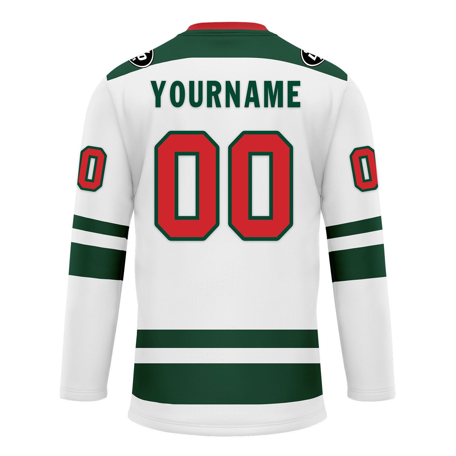 Custom White Green Personalized Hockey Jersey HCKJ01-D0a70c0