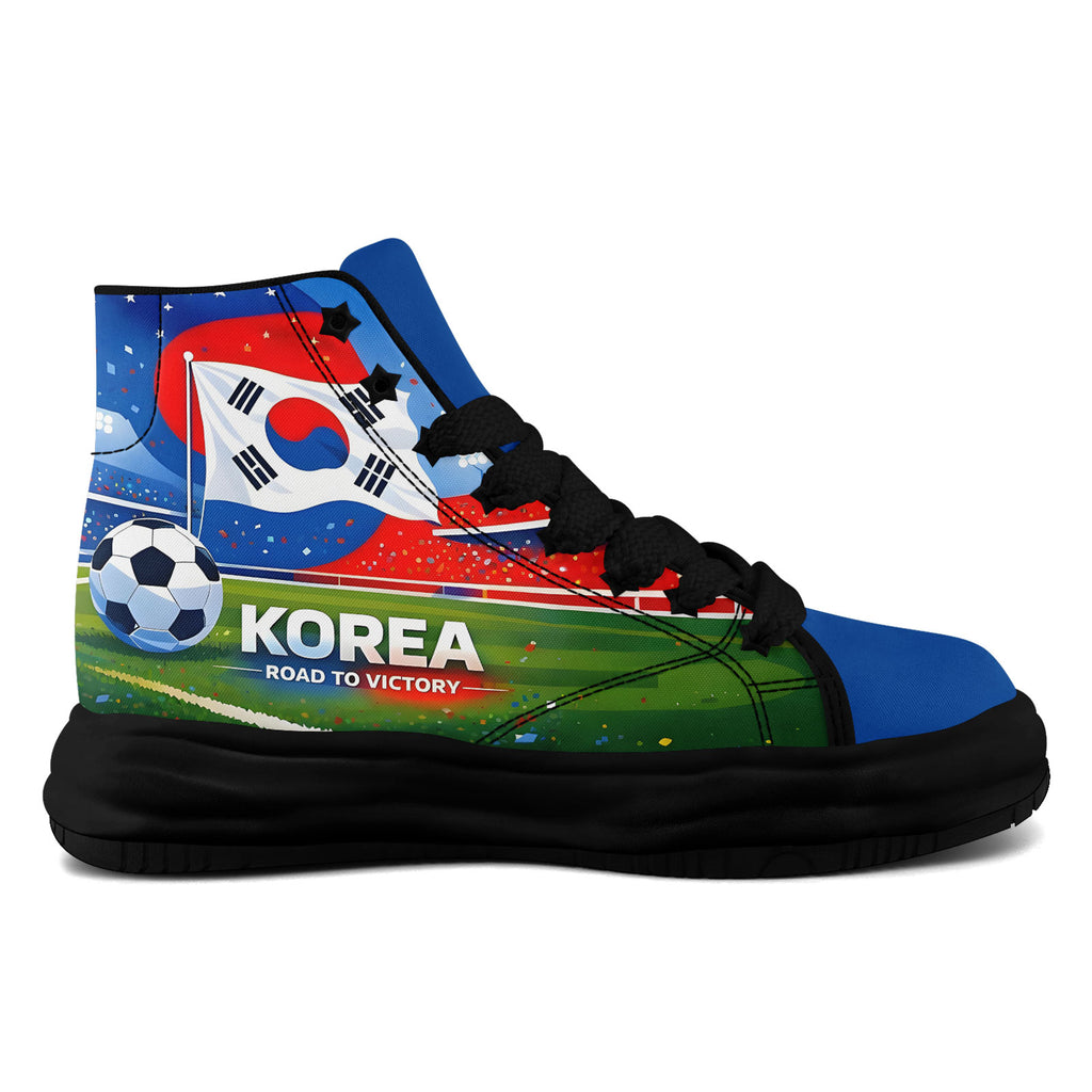Custom South Korea 2026 World Cup Sneakers DIY Country Flag Running Shoes Lightweight Sport Shoes Gift for Football Fans Personalized Team Name and Logo FN039-F009106-4