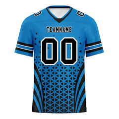 Custom Blue Black North Carolina Personalized Authentic Football Jersey FBJ02-D023033-5