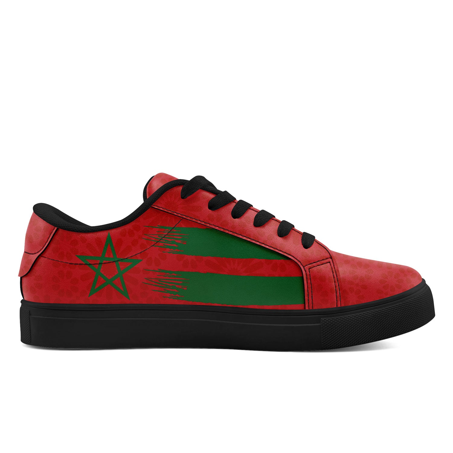 Custom Morocco 2026 World Cup Sneakers DIY Country Flag Running Shoes Lightweight Sport Shoes Gift for Football Fans Personalized Team Name and Logo FN023-F009097-2