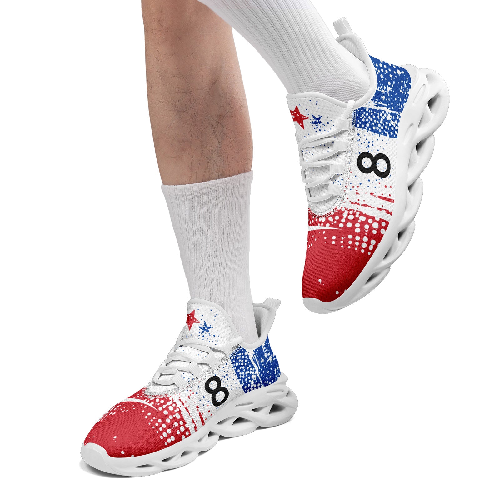 Custom South Korea 2026 World Cup Sneakers DIY Country Flag Running Shoes Lightweight Sport Shoes Gift for Football Fans Personalized Team Name and Logo FN003-F009114-9