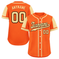 Custom Orange Yellow Raglan Sleeves Personalized Authentic Baseball Jersey BSBJ01-D017194