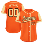 Custom Orange Yellow Raglan Sleeves Personalized Authentic Baseball Jersey BSBJ01-D017194