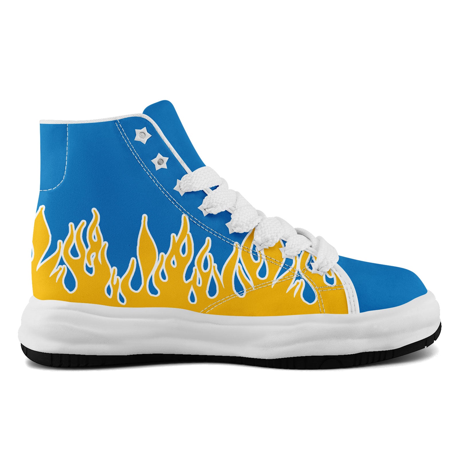 Custom Blue Yellow Los Angeles Football Jersey and Firesoul Sports Shoes Combo Offer Personalized Combo ZH-D020273-22