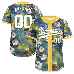 Custom Graffiti Pattern Abstract Floral Patterns Personalized Authentic Baseball Jersey BSBJ01-D020171-9