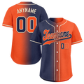 Custom Blue Orange Gradient Fashion Personalized Authentic Baseball Jersey BSBJ01-D0a7089