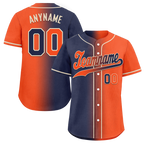 Custom Blue Orange Gradient Fashion Personalized Authentic Baseball Jersey BSBJ01-D0a7089