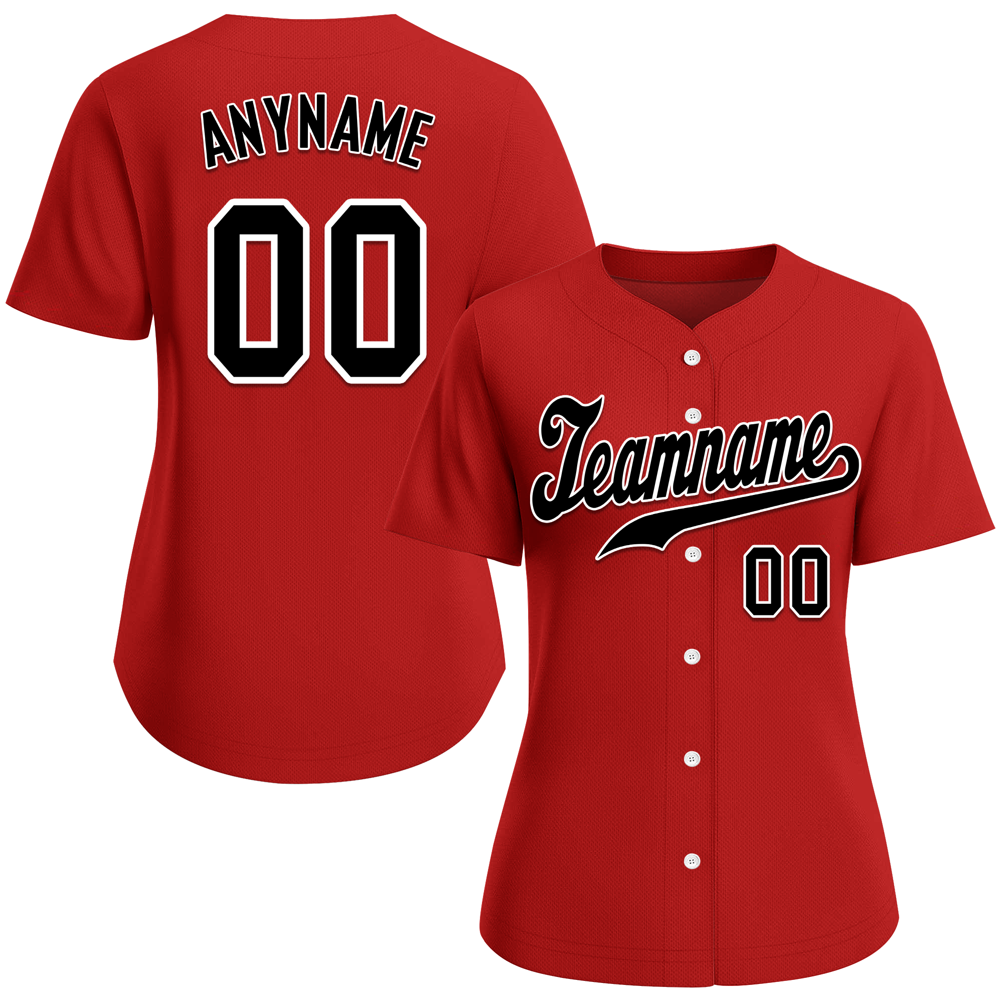 Custom Red Classic Style Black Personalized Authentic Baseball Jersey BSBJ01-bd0fa09