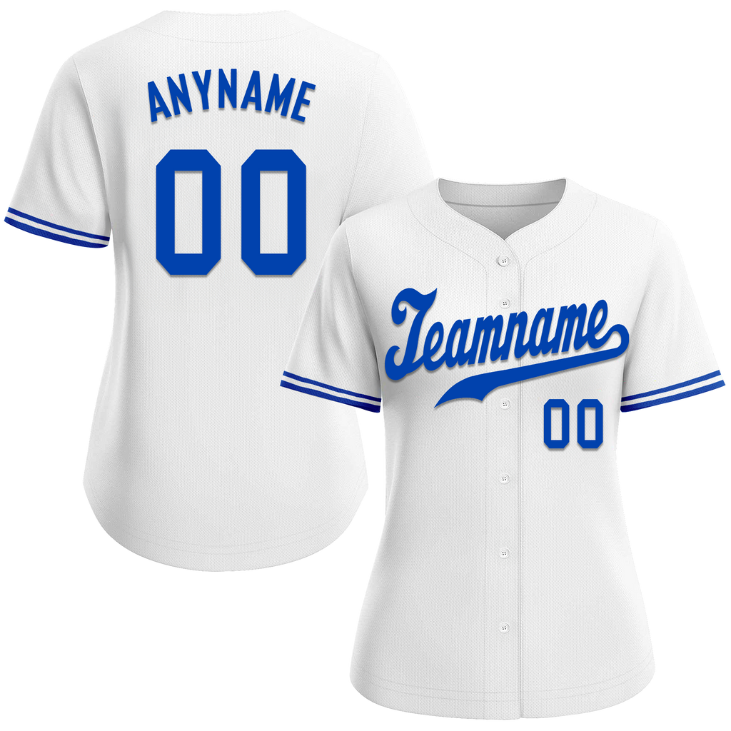 Custom White Classic Style Blue Personalized Authentic Baseball Jersey BSBJ01-bd0fa0f